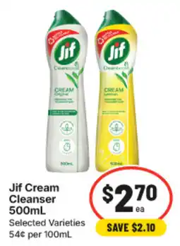 IGA Jif Cream Cleanser offer