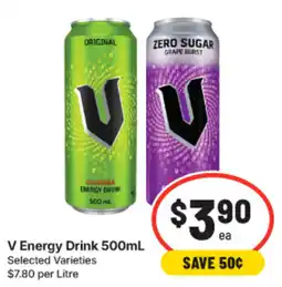 IGA V Energy Drink offer