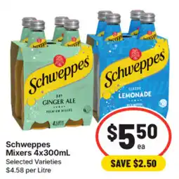 IGA Schweppes Mixers offer
