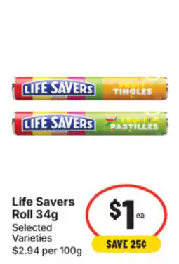 IGA Life Savers Roll offer