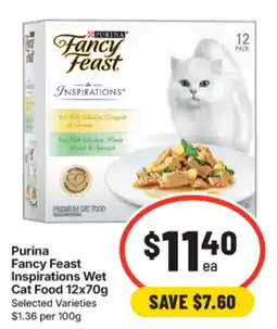 IGA Purina Fancy Feast Inspirations Wet Cat Food offer