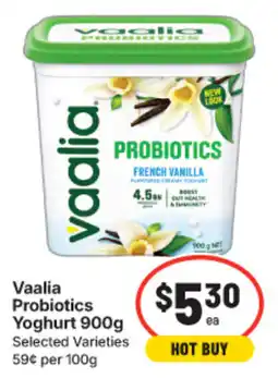 IGA Vaalia Probiotics Yoghurt offer