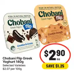 IGA Chobani Flip Greek Yoghurt offer