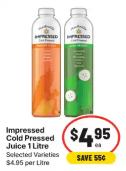 IGA Impressed Cold Pressed Juice 1 Litre offer