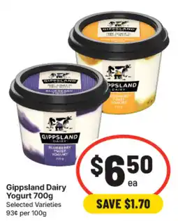 IGA Gippsland Dairy Yogurt offer