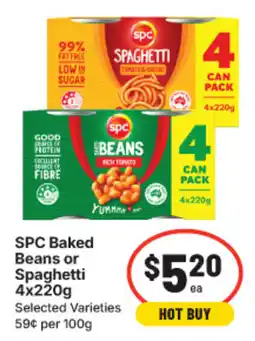 IGA SPC Baked Beans or Spaghetti offer