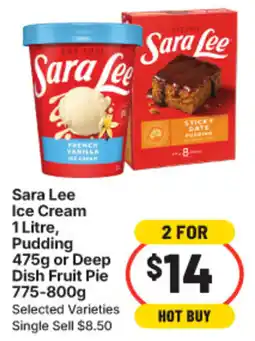 IGA Sara Lee Ice Cream Pudding offer