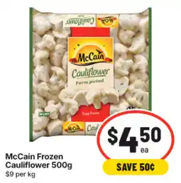 IGA McCain Frozen Cauliflower offer