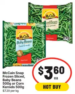 IGA McCain Snap Frozen Sliced, Baby Beans offer