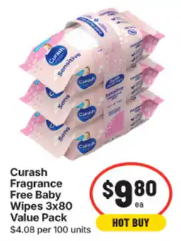 IGA Curash Fragrance Free Baby Wipes offer
