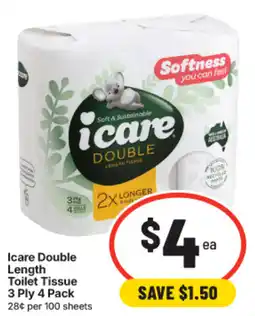 IGA Icare Double Length Toilet Tissue offer