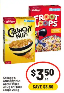 IGA Kellogg's Crunchy Nut Corn Flakes or Froot Loops offer