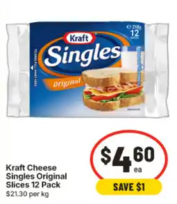 IGA Kraft Cheese Singles Original Slices offer