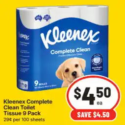 IGA Kleenex Complete Clean Toilet Tissue offer