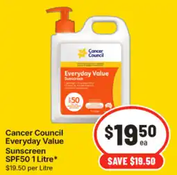 IGA Cancer Council Everyday Value Sunscreen offer