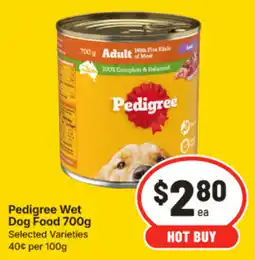 IGA Pedigree Wet Dog Food 700g offer