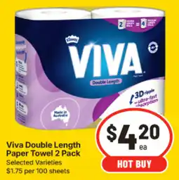 IGA Viva Double Length Paper Towel offer