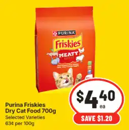 IGA Purina Friskies Dry Cat Food offer