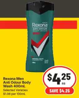 IGA Rexona Men Anti Odour Body Wash offer