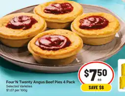 IGA Four'N Twenty Angus Beef Pies offer