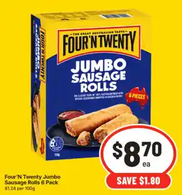 IGA Four'N Twenty Jumbo Sausage Rolls offer