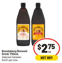 IGA Bundaberg Brewed Drink offer