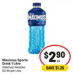 IGA Maximus Sports Drink 1 Litre offer