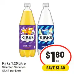 IGA Kirks 1.25 Litre Selected Varieties offer