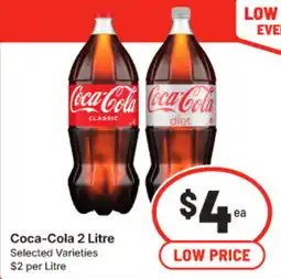 IGA Coca-Cola 2 Litre Selected Varieties offer