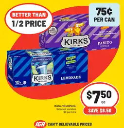IGA Kirks offer