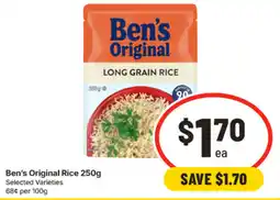 IGA Ben's Original Rice offer