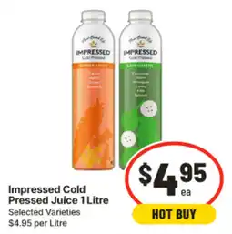 IGA Impressed Cold Pressed Juice offer