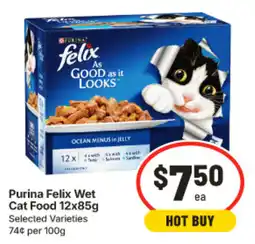IGA Purina Felix Wet Cat Food Selected Varieties offer