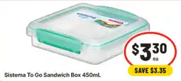 IGA Sistema To Go Sandwich Box offer