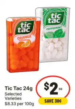 IGA Tic Tac 24g Selected Varieties offer