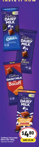 IGA Cadbury Chocolate Block offer