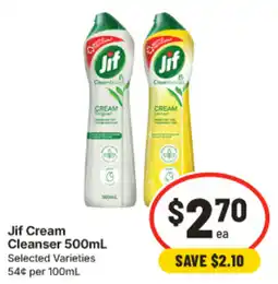 IGA Jif Cream Cleanser 500mL offer
