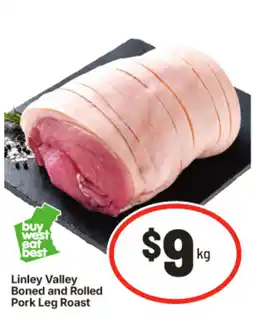 IGA Linley Valley Boned and Rolled Pork Leg Roast offer