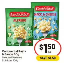 IGA Continental Pasta & Sauce offer