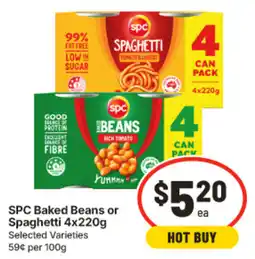 IGA SPC Baked Beans or Spaghetti offer