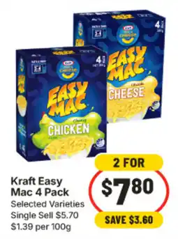 IGA Kraft Easy Mac 4 Pack offer