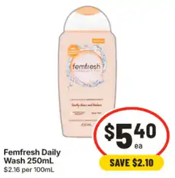 IGA Femfresh Daily Wash offer