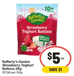 IGA Rafferty's Garden Strawberry Yoghurt Buttons offer