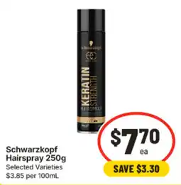 IGA Schwarzkopf Hairspray offer