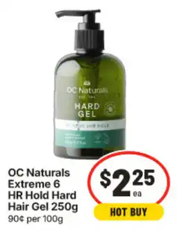 IGA OC Naturals Extreme 6 HR Hold Hard Hair Gel offer