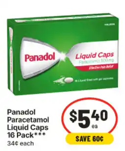IGA Panadol Paracetamol Liquid Caps offer