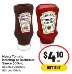 IGA Heinz Tomato Ketchup or Barbecue Sauce offer