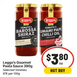 IGA Leggo's Gourmet Pasta Sauce offer
