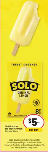 IGA Solo Lemon Ice Block offer