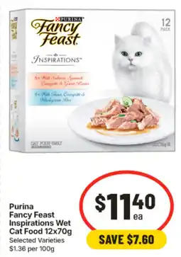 IGA Purina Fancy Feast Inspirations Wet Cat Food Selected Varieties offer